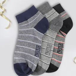 Alvaro Castagnino Men Pack Of 3 Patterned Ankle-Length Socks-image-35