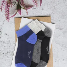 Alvaro Castagnino Men Pack Of 3 Colorblocked Ankle-Length Socks-picture-11