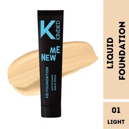 KINDED New Me Liquid Matte Finish Oil Based HD Foundation 30ml - Light 01-15