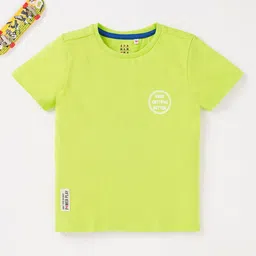 Ed-a-Mamma Boys Typography Printed Cotton T-shirt-79