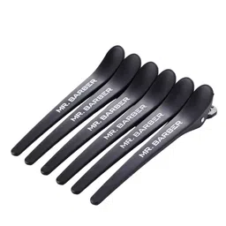 Mr Barber Women Set of 6  Black & White Alligator Hair Clips-image-0