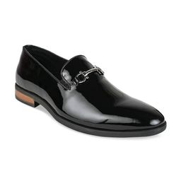 Regal Men Black Solid Leather Formal Slip-On Shoes-image-69