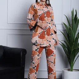 Claura Abstract Printed Shirt & Trousers-image-1