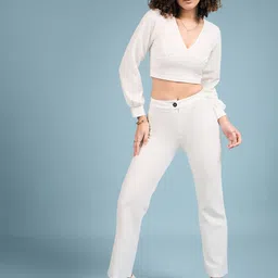 DressBerry V-Neck Top with Mid-Rise Trouser Co-Ords-21