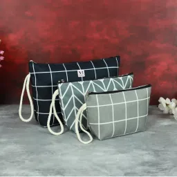 NFI Essentials Makeup Cosmetic Pouch For Women (Set of 3)-picture-21
