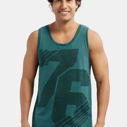 Jockey Graphic Printed Bio wash Cotton Gym Innervest-picture-31