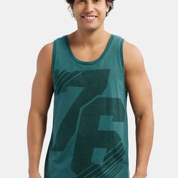 Jockey Graphic Printed Bio wash Cotton Gym Innervest-image-24