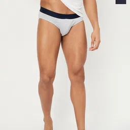 max Pack Of 2 Mid-Rise Basic Briefs SS24MDBFNAV1GREY MELANGE-picture-9
