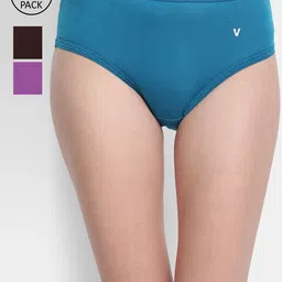 VStar Women Set of 3 Assorted Cotton Hipster Briefs-image-51
