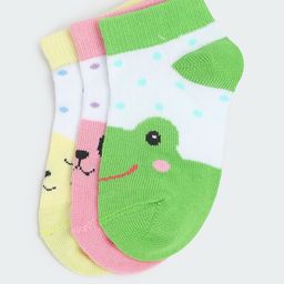 max Girls Pack Of 3 Patterned Ankle-Length Socks-49