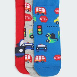 max Boys Pack Of 3 Patterned Shoe Liners-1
