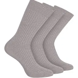 FOOTPRINTS Men Pack Of 3 Odour Free Organic Cotton Ribbed Calf Length Socks-55