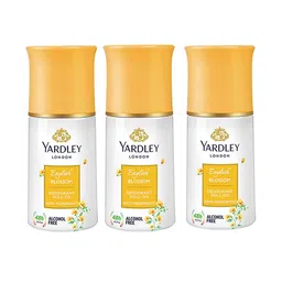YARDLEY LONDON Set Of 3 Anti-Perspirant & Alcohol-Free English Blossom Deodorant Roll-Ons - 50 ml Each-18