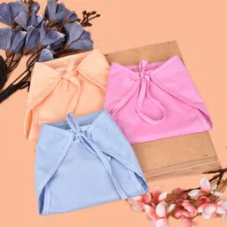 Moms Home Pack Of 3 Organic Cotton Double Layered Cloth Nappy-image-2