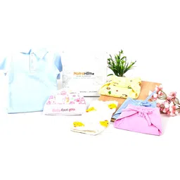 Moms Home Infant Printed Organic Cotton 8 Piece Baby Apparel Gift Set-41