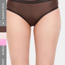 Amour Secret Women Pack Of 3 Mid-Rise Leakproof Hipster Briefs-image-94