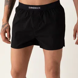 DaMENSCH Men  Solid Black Ultra-Light Cotton Regular Fit Inner Boxer-image-85