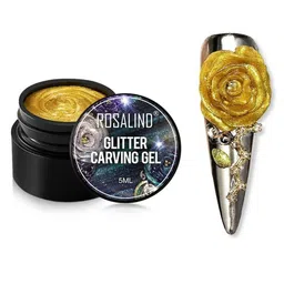 ROSALIND Fantasy Carved Glue Glitter Carving Gel Nail Polish - Shade A761-23