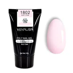 VENALISA Quick Building Long Lasting UV-LED Poly Nail Gel 45g - Soft Pink 1802-55