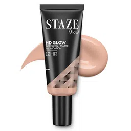STAZE 9to9 HD Glow Poreless + Matte Sweatproof Foundation 18 ml - Swan 105C-image-69