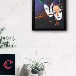 eCraftIndia Abstract Radha Krishna Satin Matt Texture UV Art Painting-image-9