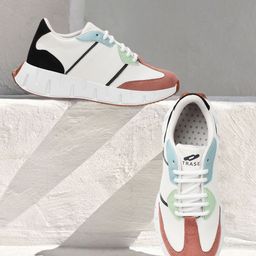 TRASE Women Colourblocked Comfort Insole Contrast Sole Lace-Ups Sneakers Sneakers-34