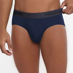 FREECULTR Men Navy Blue Solid 3X Anti-Microbial Air-Soft Micromodal Basic Briefs FC-XT-B-PB-image-54