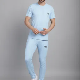 VIMAL JONNEY Round Neck T-shirt And Mid-Rise Track Pant Sports Tracksuit-image-17