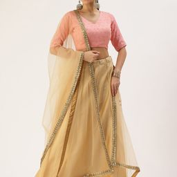 Ethnovog Embroidered Sequinned Ready to Wear Lehenga & Unstitched Blouse With Dupatta-image-7