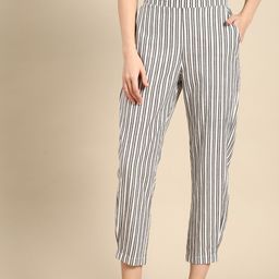 Mystere Paris Women Striped Cotton Lounge Pants-image-68