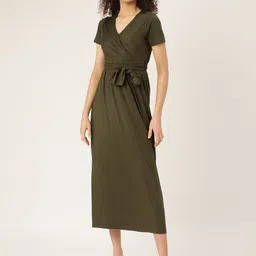 BRINNS Olive Green Midi Dress-picture-12