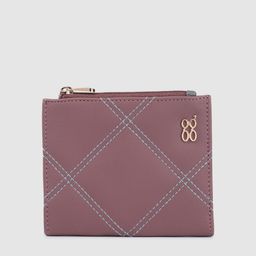 Baggit Women Geometric Self Design Quilted PU Two Fold Wallet-image-97