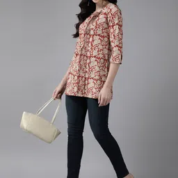 Prakrti Floral Printed Pure Cotton Kurti-picture-25