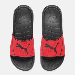 Puma Unisex Red & Black Popcat 20 Shower Printed Sliders-image-6