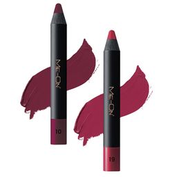 ME-ON Set of 2 Photoface Long Lasting Matte Finish Lip Crayon - Shade 10 & 19-7