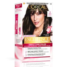 LOreal Paris Excellence Creme Triple Care Hair Color 72 ml+100g - Dark Brown 03-37