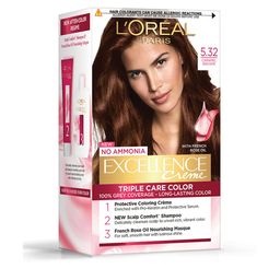 LOreal Paris Excellence Creme Triple Care Hair Color 72 ml+100g - Caramel Brown 5.32-21