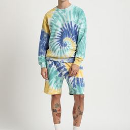 THE BEAR HOUSE Tie and Dyed Pure Cotton Pullover Sweatshirt-image-70