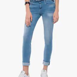 LUZ Skinny Fit Hyperflex + Medium Wash Jeans-image-1
