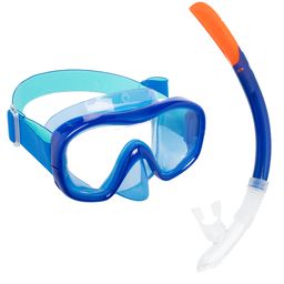 Adult Snorkelling Diving Kit Mask and Snorkel 100 Blue-image-93