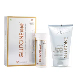 Glutone 1000 Setria Glutathione Effervescent 15 Tablets & Dermawhite Face Wash Combo,  for Skin Brightening  100 ml -image-3