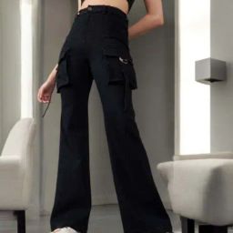 Dolce Crudo Black Flare Fit Jeans-image-39