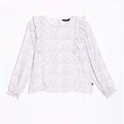Allen Solly Girls White Cotton Printed Full Sleeves Top-picture-29