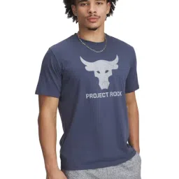 Under Armour Grey Cotton Slim Fit Printed Sports T-Shirt-picture-32
