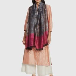 Fabindia Grey Woven Pattern Stole-picture-10