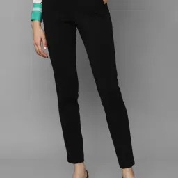 Allen Solly Black Mid Rise Trousers-picture-19