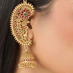 Abdesigns Gold-Tone Plated Elegant Minimal Dangler Earrings-image-28
