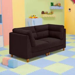 Sleepyhead Play Groovy Grey Solid wood Frame 2 Seater Bucket Sofa-image-37