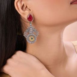 Abdesigns Silver Elegant Minimal Dangler Earrings-25