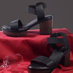 Monrow Women's Black Ankle Strap Sandals-image-37